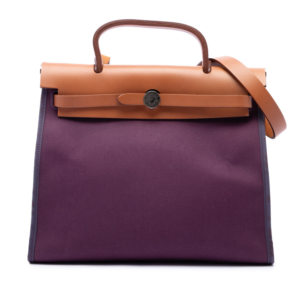 Pre-Loved Hermes Toile Herbag Zip 31